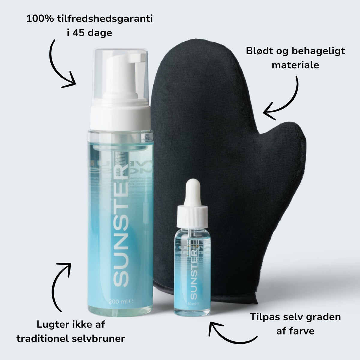Selvbruner Pakken | Selvbruner-løsning til Kroppen | Sunster
